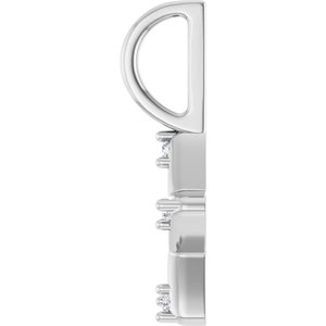 Sterling Silver 1.2 mm Round Accented Star Charm/Pendant Mounting – image 5
