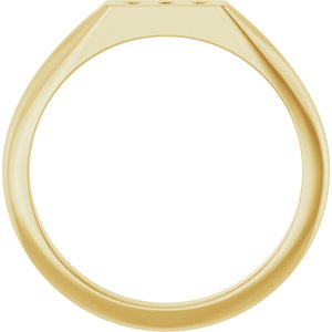 14K Yellow Gold .02 CTW Natural Diamond Three-Stone Ring