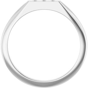 Sterling Silver .02 CTW Natural Diamond Three-Stone Ring