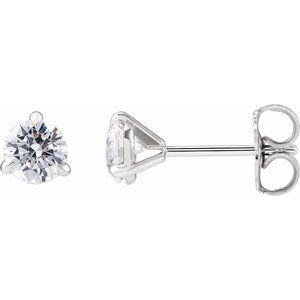 14K White Gold 3/4 CTW Lab-Grown Diamond Cocktail-Style Stud Earrings