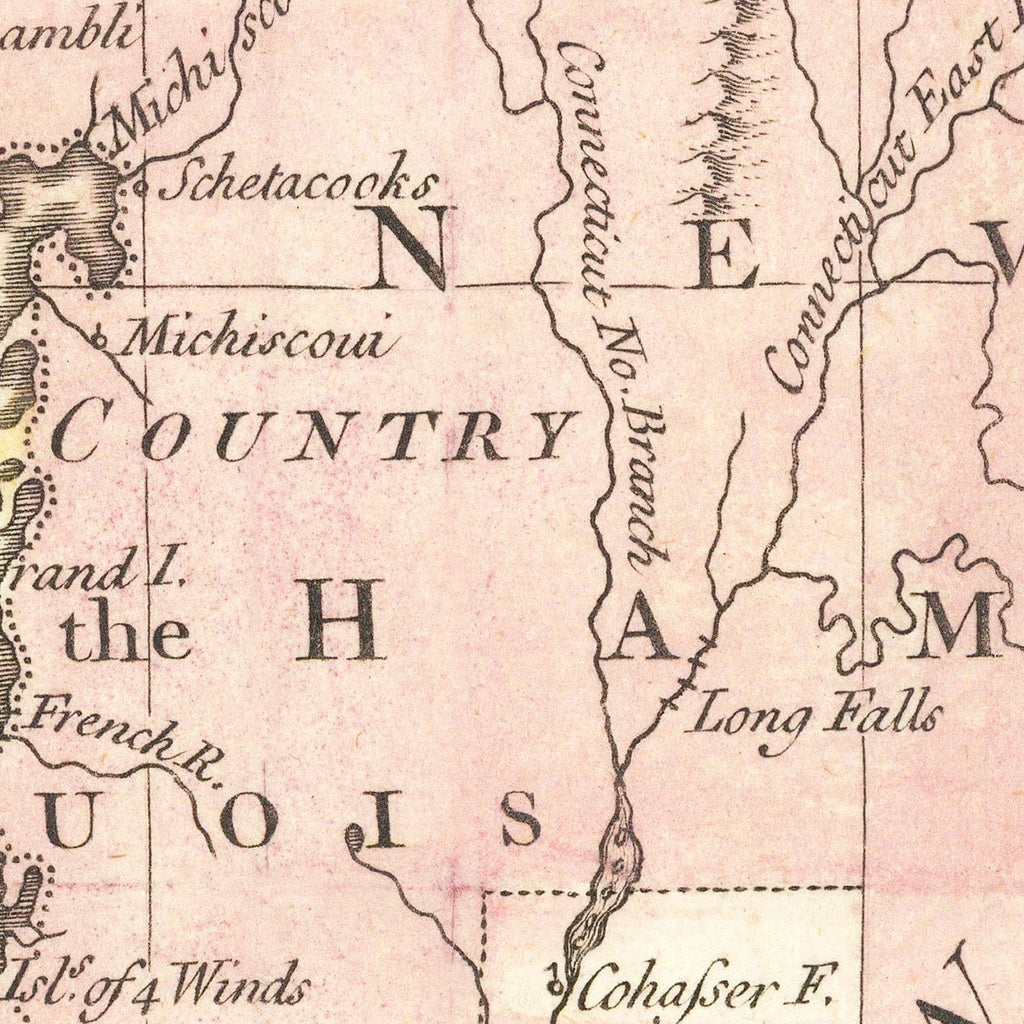 Vintage Map of French & Indian War 1757