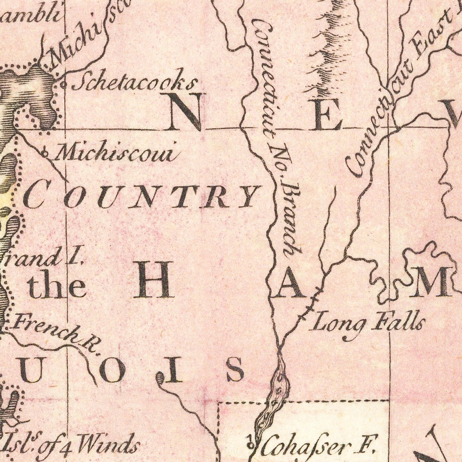 Vintage Map of French & Indian War 1757