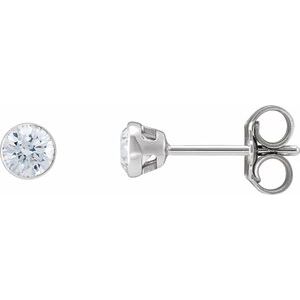 14K White Gold 1/2 CTW Natural Diamond Ultra-Lightweight Stud Earrings