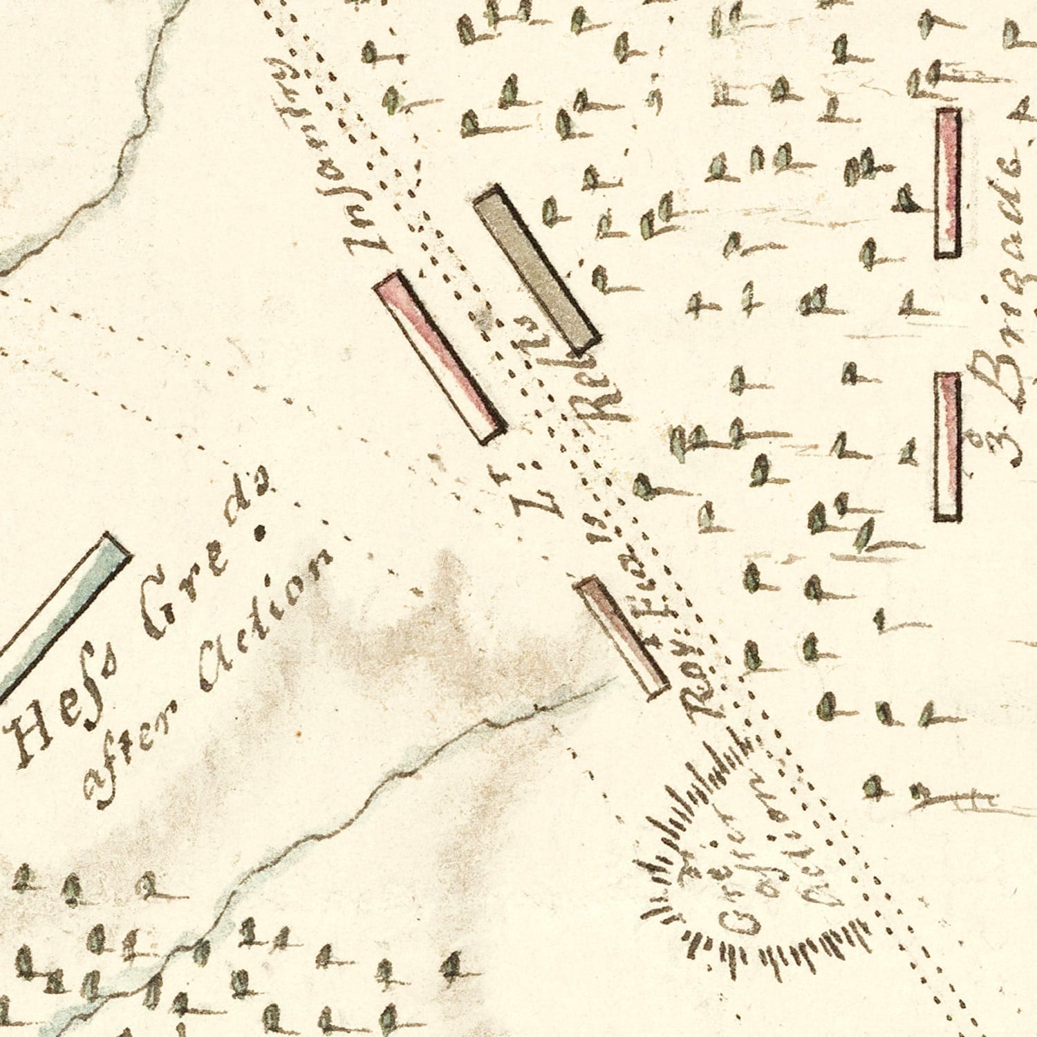 Vintage Battle of Monmouth Map 1778