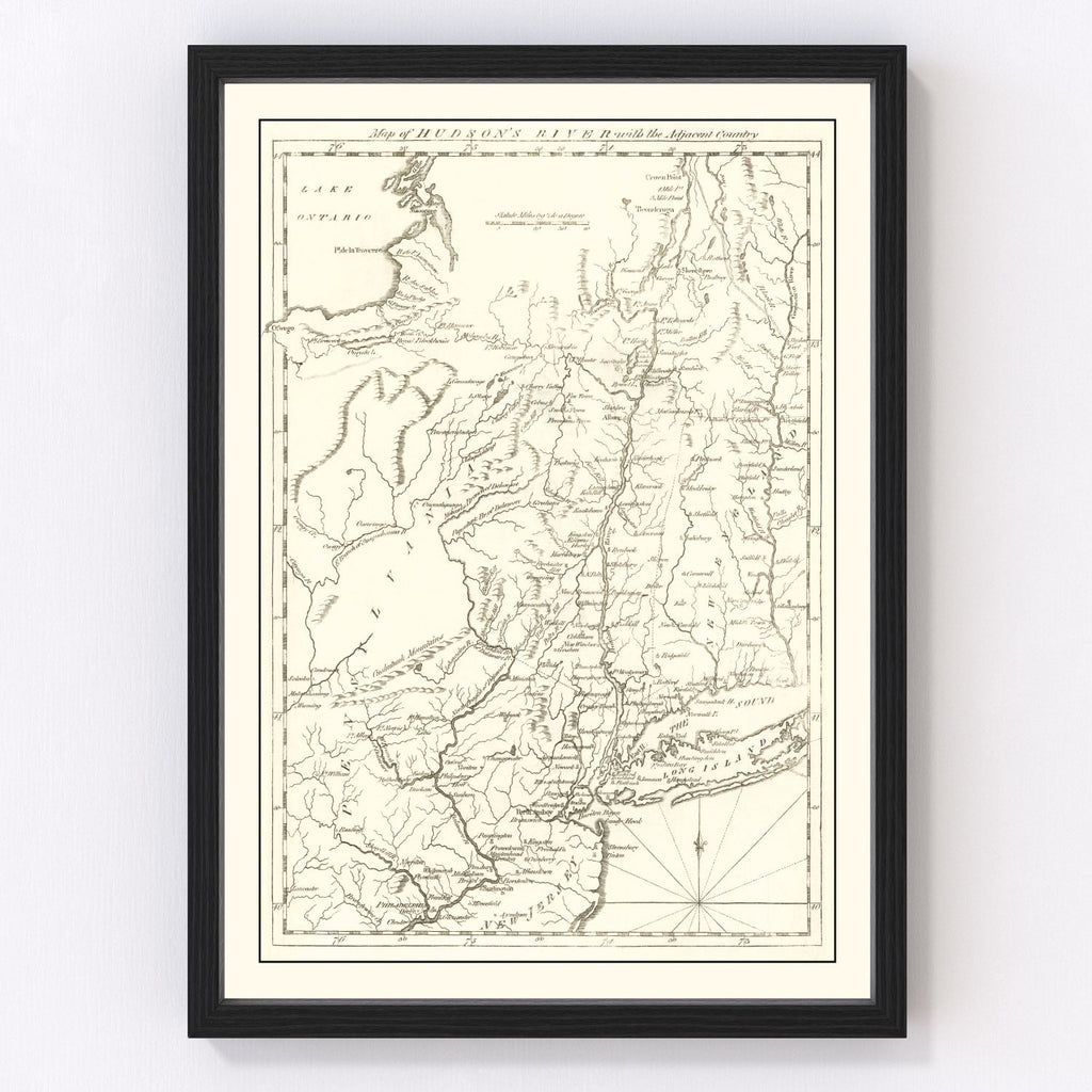 Vintage Hudson River Map 1778