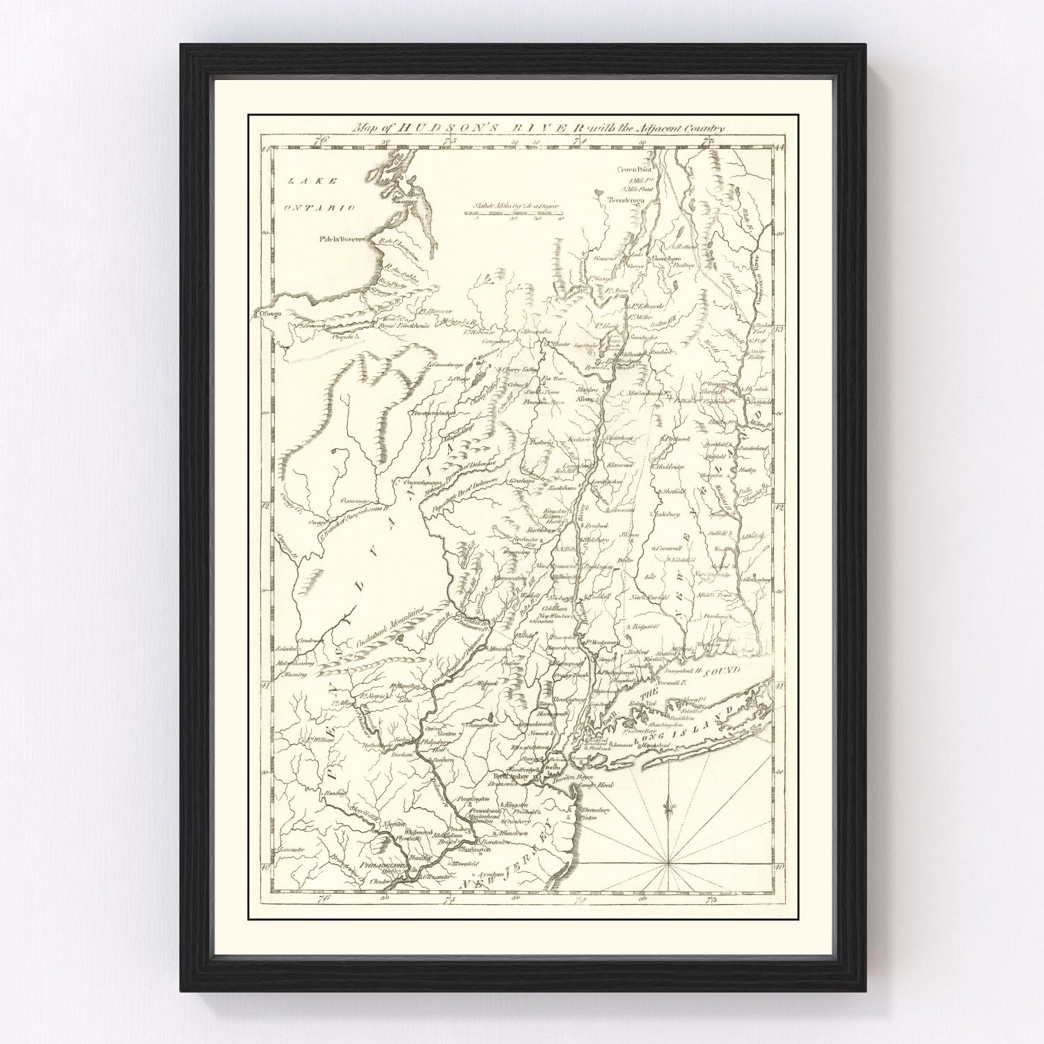 Vintage Hudson River Map 1778