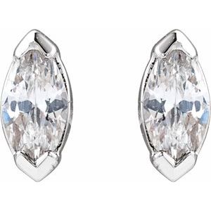 14K White Gold 1/3 CTW Lab-Grown Diamond Stud Earrings – image 2