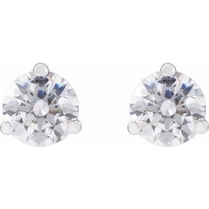 14K White Gold 3/4 CTW Lab-Grown Diamond Stud Earrings