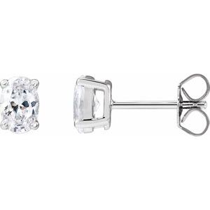 14K White Gold 3/4 CTW Lab-Grown Diamond Stud Earrings