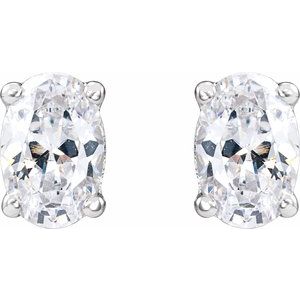14K White Gold 3/4 CTW Lab-Grown Diamond Stud Earrings – image 2