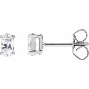 14K White Gold 1/2 CTW Lab-Grown Diamond Stud Earrings