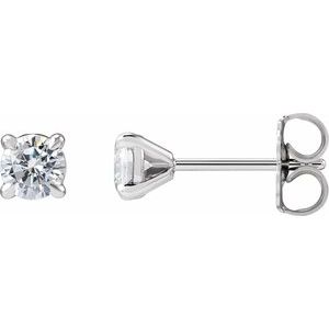 14K White Gold 1/2 CTW Lab-Grown Diamond Cocktail-Style Stud Earrings