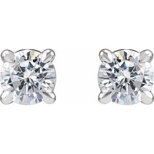 14K White Gold 1/2 CTW Lab-Grown Diamond Cocktail-Style Stud Earrings – image 2