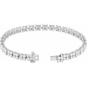 14K White Gold 5 1/3 CTW Lab-Grown Diamond Line 7 1/4" Bracelet – image 2