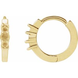 14K Yellow Gold Accented Hinged 13.08 mm Hoop Earring Mounting