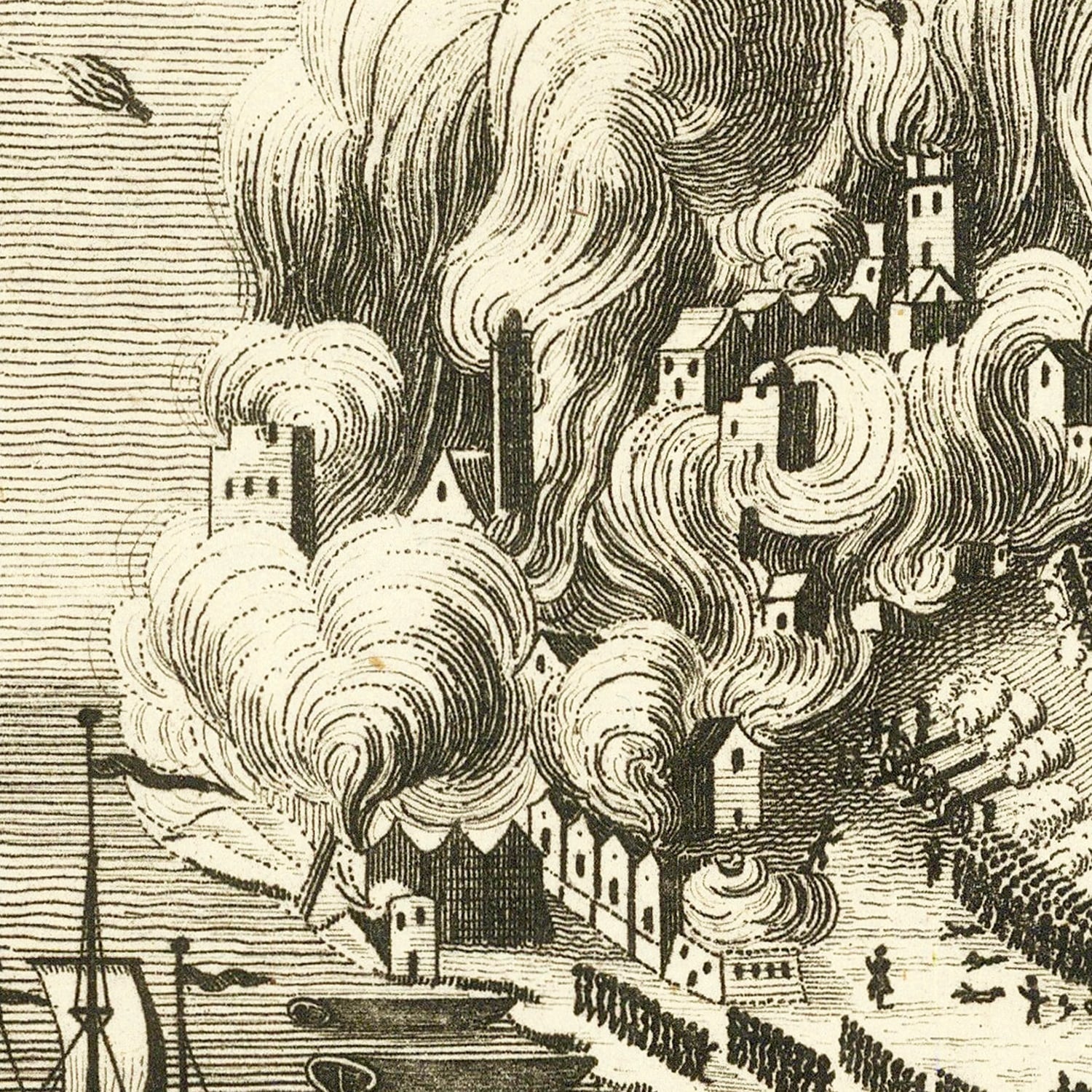 Vintage Battle of Bunker Hill Map 1775