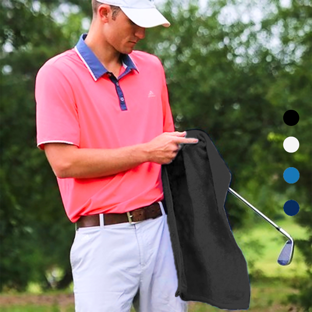 Velour Fingertip Golf Towel: 100% Cotton Terry Velour - Pack of 6