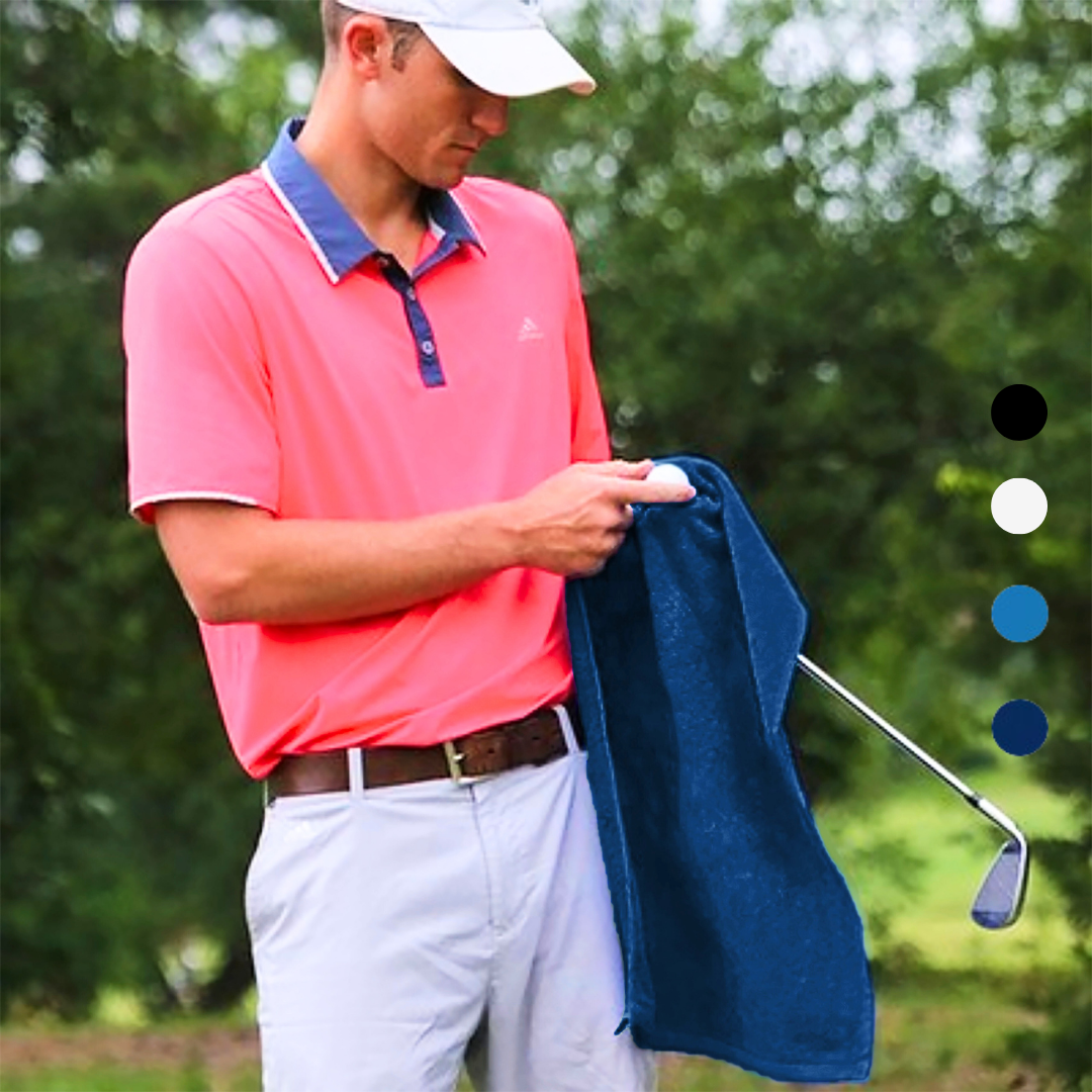 Velour Fingertip Golf Towel: 100% Cotton Terry Velour - Pack of 6