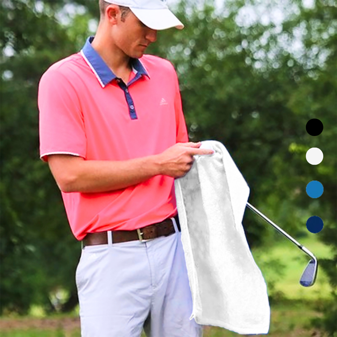Velour Fingertip Golf Towel: 100% Cotton Terry Velour - Pack of 6