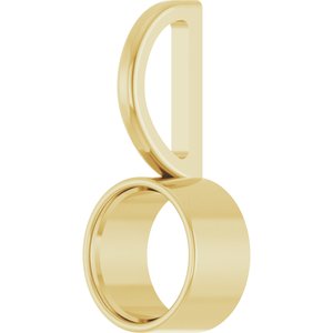 14K Yellow Gold 5.5 mm Round Solitaire Charm/Pendant Mounting – image 4