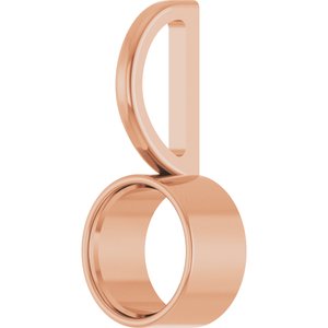 14K Rose Gold 5.5 mm Round Solitaire Charm/Pendant Mounting – image 4