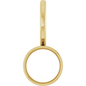14K Yellow Gold 5.5 mm Round Solitaire Charm/Pendant Mounting – image 2