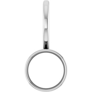 14K White Gold 5.5 mm Round Solitaire Charm/Pendant Mounting – image 2