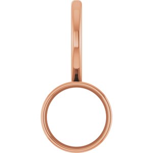 14K Rose Gold 5.5 mm Round Solitaire Charm/Pendant Mounting – image 2