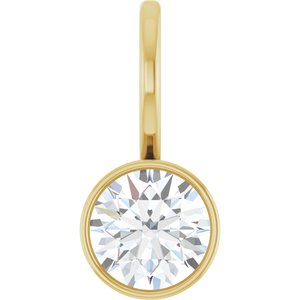 14K Yellow Gold 5.5 mm Round Solitaire Charm/Pendant Mounting
