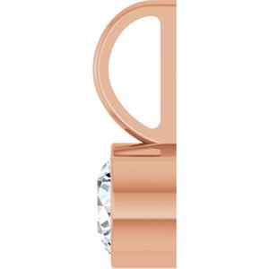 14K Rose Gold 5.5 mm Round Solitaire Charm/Pendant Mounting – image 5
