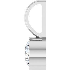 Sterling Silver 5.5 mm Round Solitaire Charm/Pendant Mounting – image 5