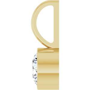 14K Yellow Gold 5.5 mm Round Solitaire Charm/Pendant Mounting – image 5
