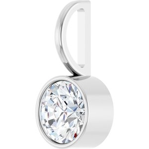 Platinum 6 mm Round Solitaire Charm/Pendant Mounting – image 3