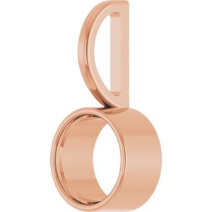 14K Rose Gold 6 mm Round Solitaire Charm/Pendant Mounting – image 4