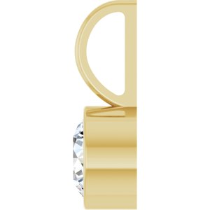 14K Yellow Gold 6 mm Round Solitaire Charm/Pendant Mounting – image 5