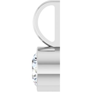 Sterling Silver 6 mm Round Solitaire Charm/Pendant Mounting – image 5