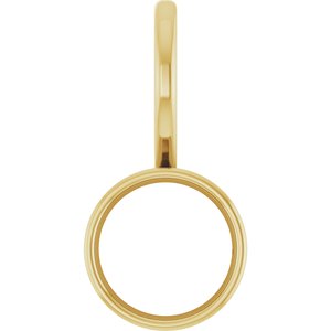 14K Yellow Gold 6 mm Round Solitaire Charm/Pendant Mounting – image 2