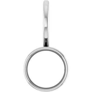 Platinum 6 mm Round Solitaire Charm/Pendant Mounting – image 2