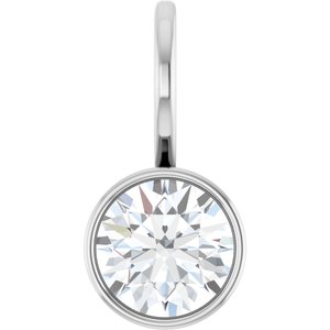 Sterling Silver 6 mm Round Solitaire Charm/Pendant Mounting