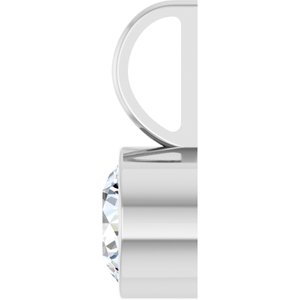 Sterling Silver 6.5 mm Round Solitaire Charm/Pendant Mounting – image 5