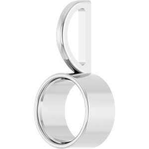 Sterling Silver 6.5 mm Round Solitaire Charm/Pendant Mounting – image 4