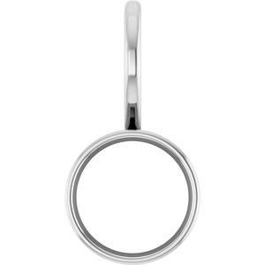 Platinum 6.5 mm Round Solitaire Charm/Pendant Mounting – image 2