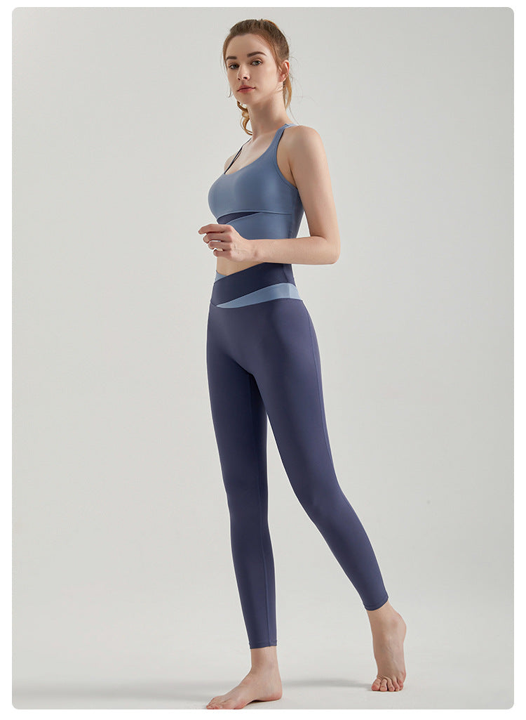 Yoga Clothes Women Summer Sports Underwear Vest High Strength Shockproof Push-up Bra Fitness Running Outfit
