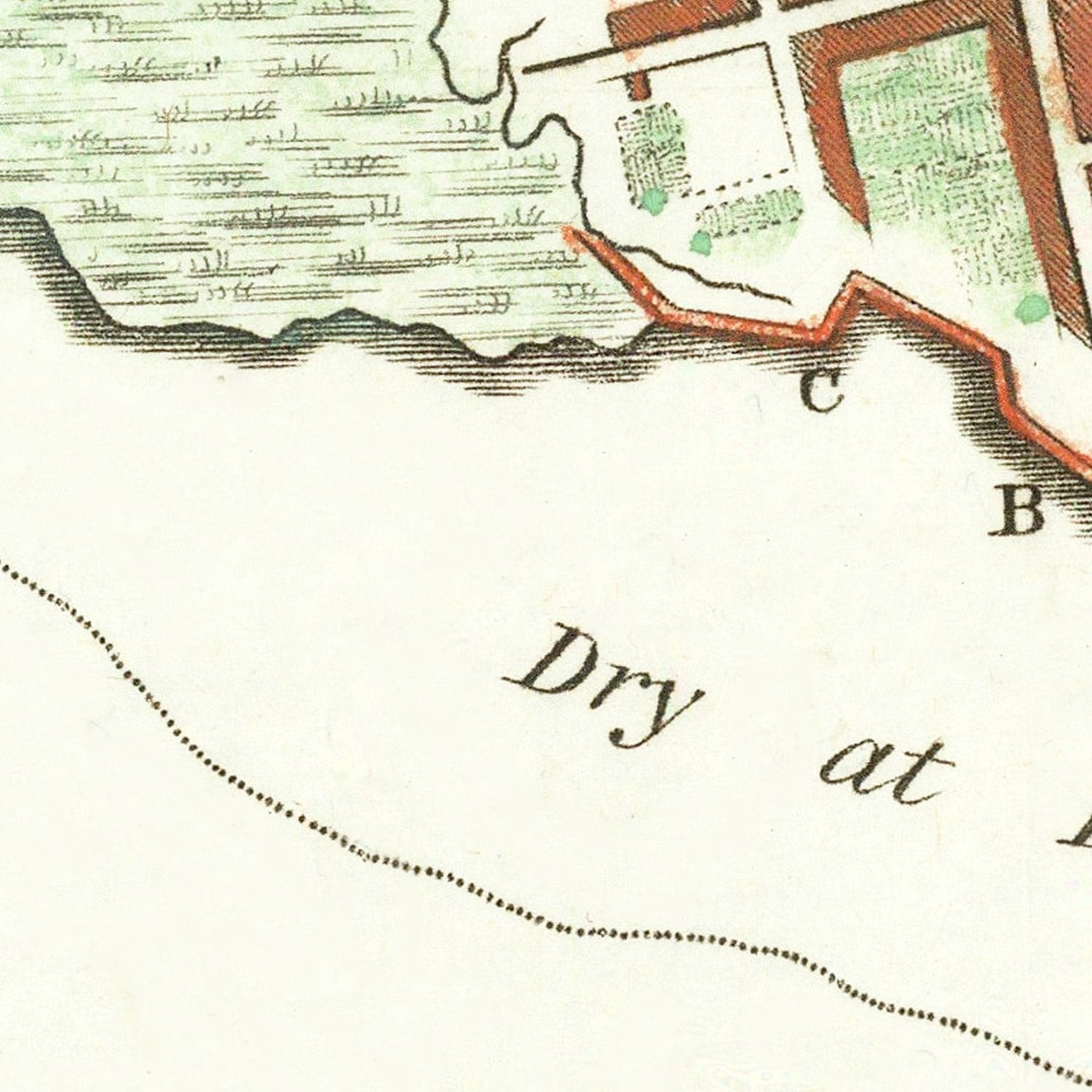 Vintage Fort Moultrie Map 1780