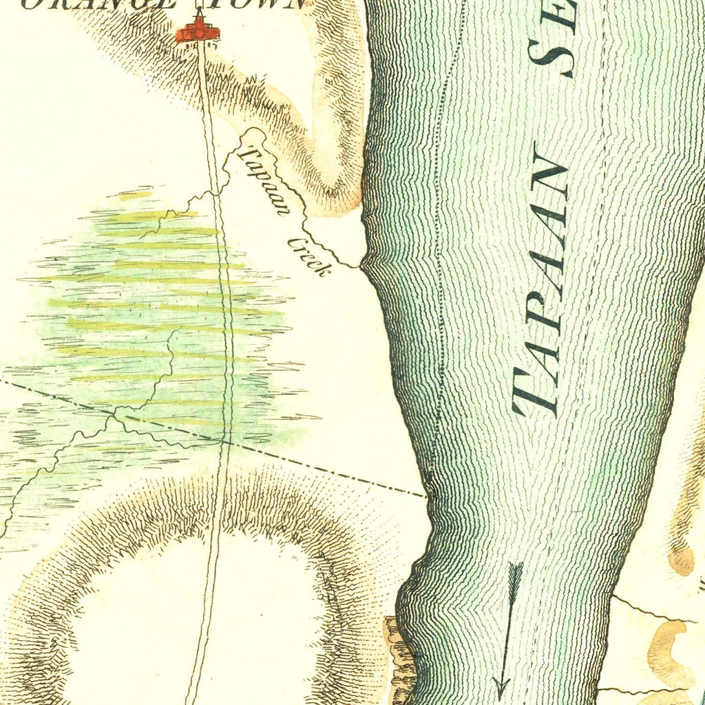 Vintage New York & East New Jersey War Map 1793
