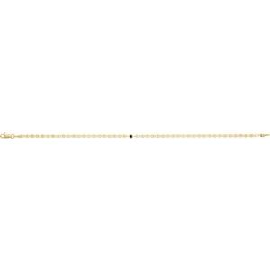 14K Yellow Gold .06 CT Natural Black Diamond Bezel-Set Link 7 1/2" Bracelet – image 2
