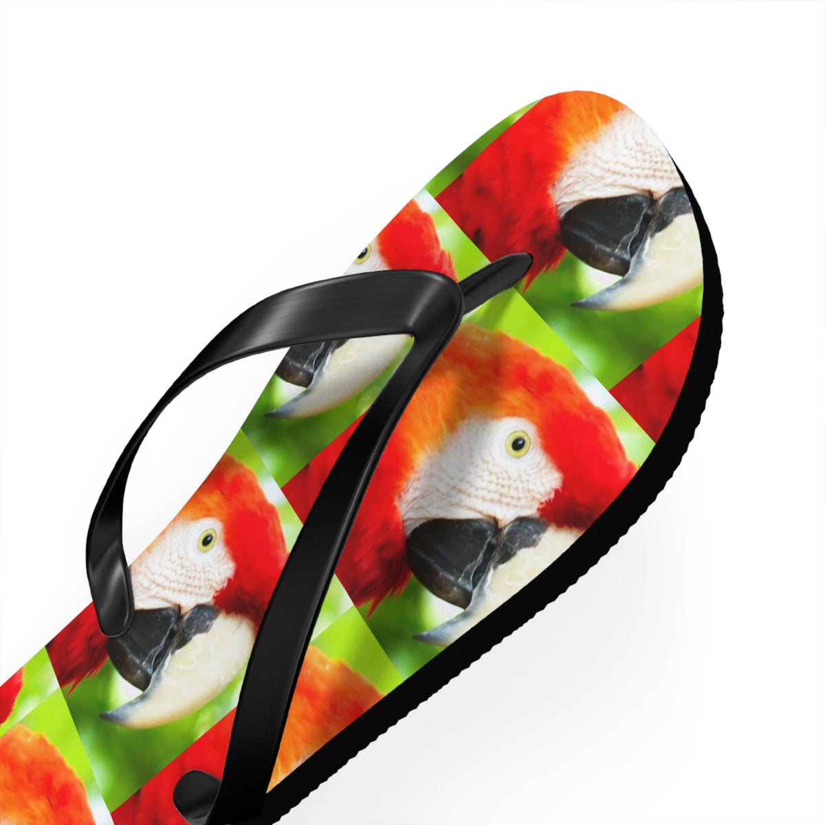 Scarlet Macaw Parrot Flip Flops