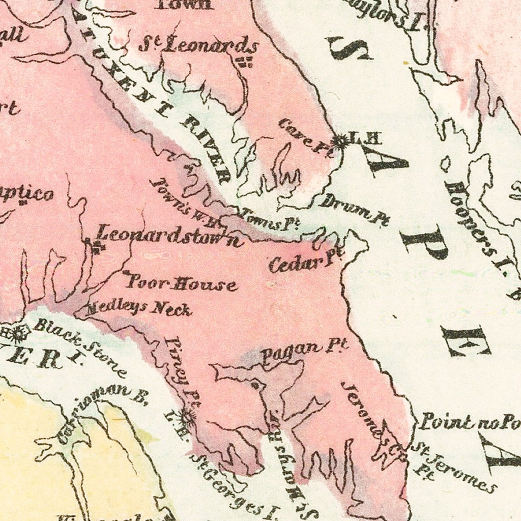 Vintage Fortress Monroe Map 1861