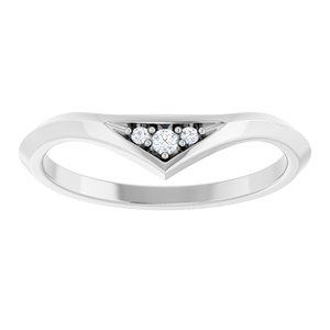 Platinum  .03 CTW Natural Diamond Matching Band