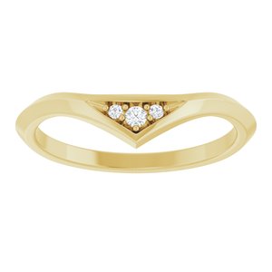 14K Yellow  .03 CTW Natural Diamond Matching Band